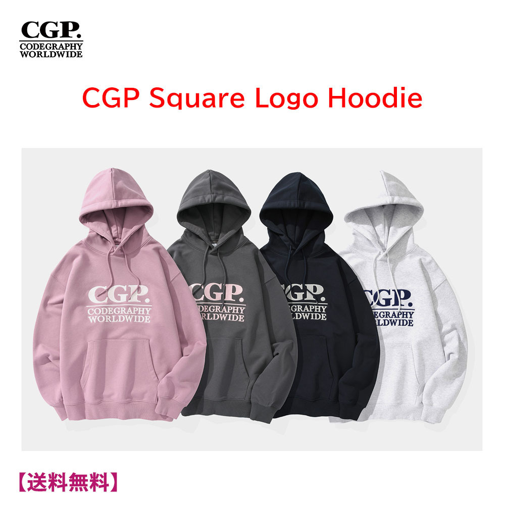 [韓国人気]★CGP★Square Logo Hoodie★スクエア ロゴフーディー