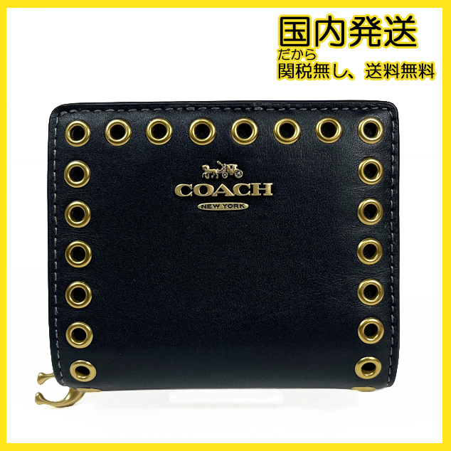 COACH スナップ ウォレット グロメット 二つ折り財布 CAF48 新作
