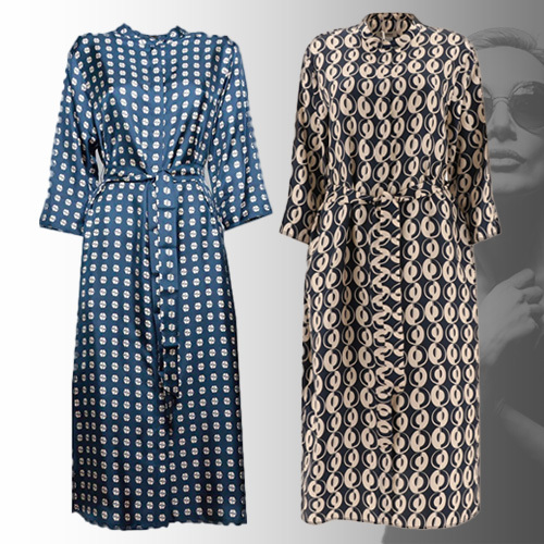 関税負担なし！Max Mara オールプリント タイウエスト ドレス