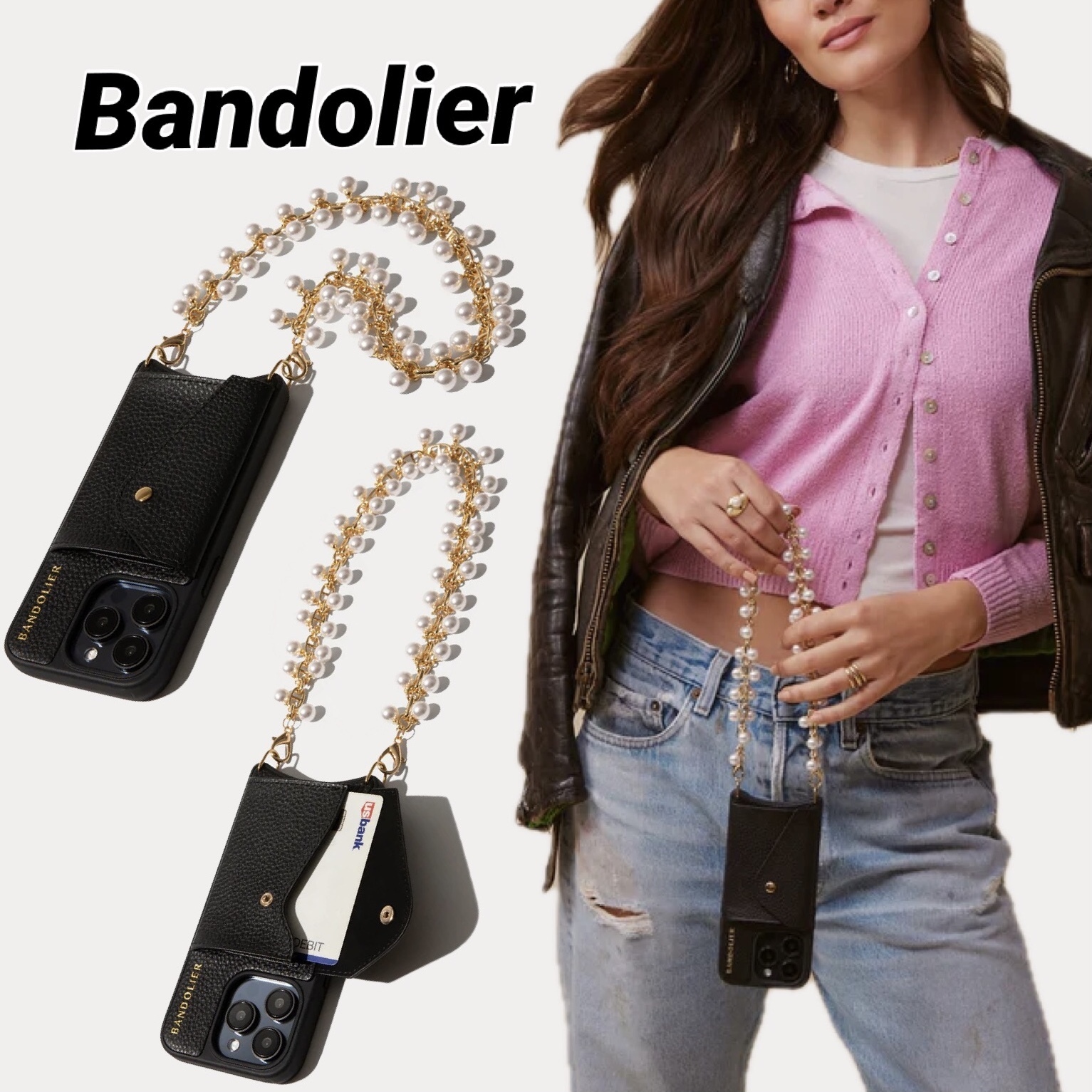 ◆Bandolier◆EMELIA リストレット iPhoneケース 送料込