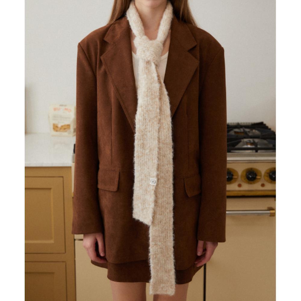 マフラー・ストール TATIANA Melange slim fur muffler MF8112 3 colors