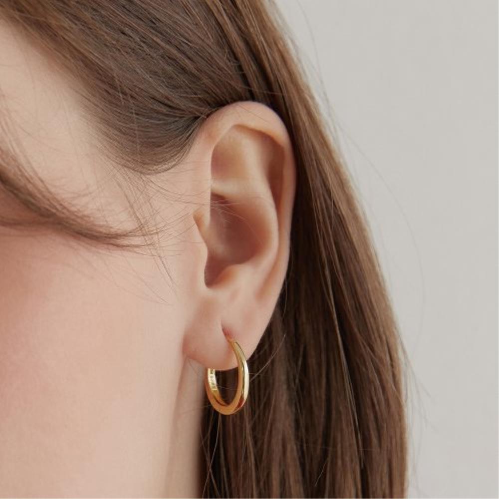 イヤリング TATIANA Silver 925 Shine Hoop Earrings EC3057