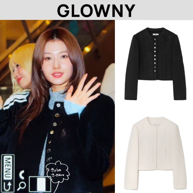 【glowny】 PEBBLE BOUCLE JACKET 2色 ★送料関税込み★