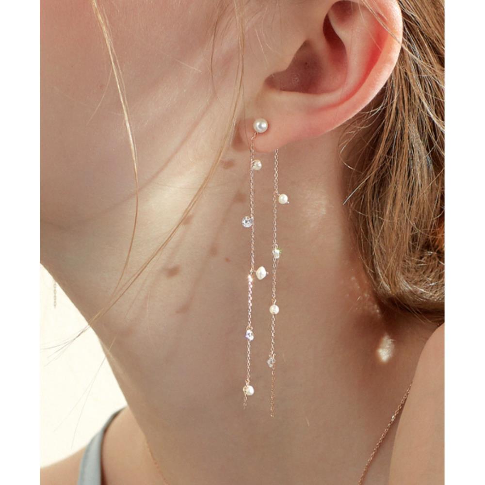 イヤリング TATIANA Luster Pearl Chain Earrings EC1473