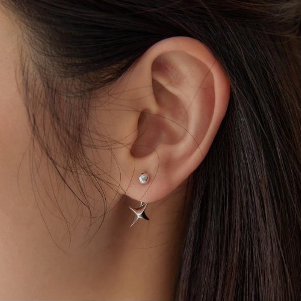 イヤリング TATIANA Silver 925 Falling Star Ear Jacket Earrings EC3037