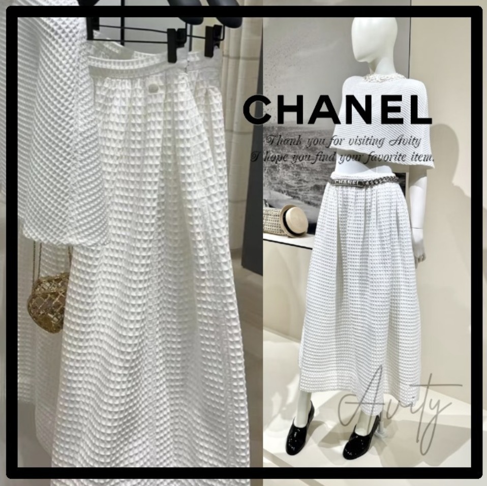 【ふわっとした涼しげツイード♪】CHANEL スカート
