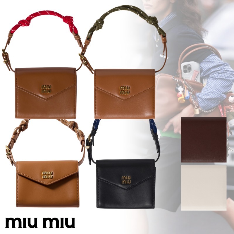 MiuMiu ミュウミュウ ショルダーウォレット ロゴ ストラップ