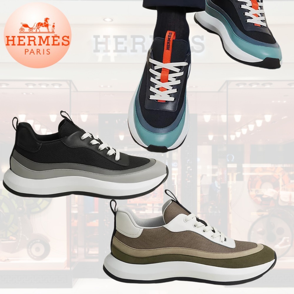 【色の組み合わせがとても素敵でかっこいい】HERMES スニーカー