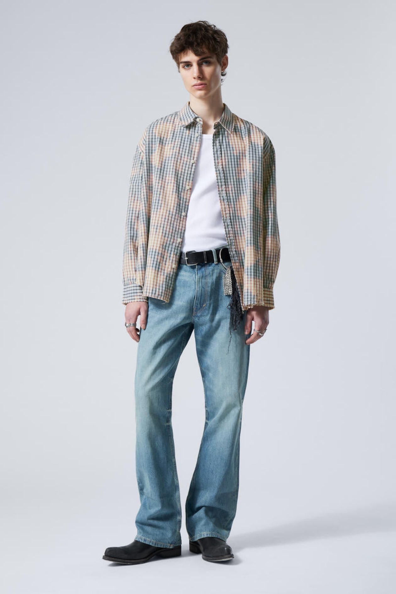 ★英国発*WEEKDAY*新作*ブリーチチェックシャツ/BG★ ☆英国発*WEEKDAY*新作*ブリーチチェックシャツ/BG☆ (Weekday