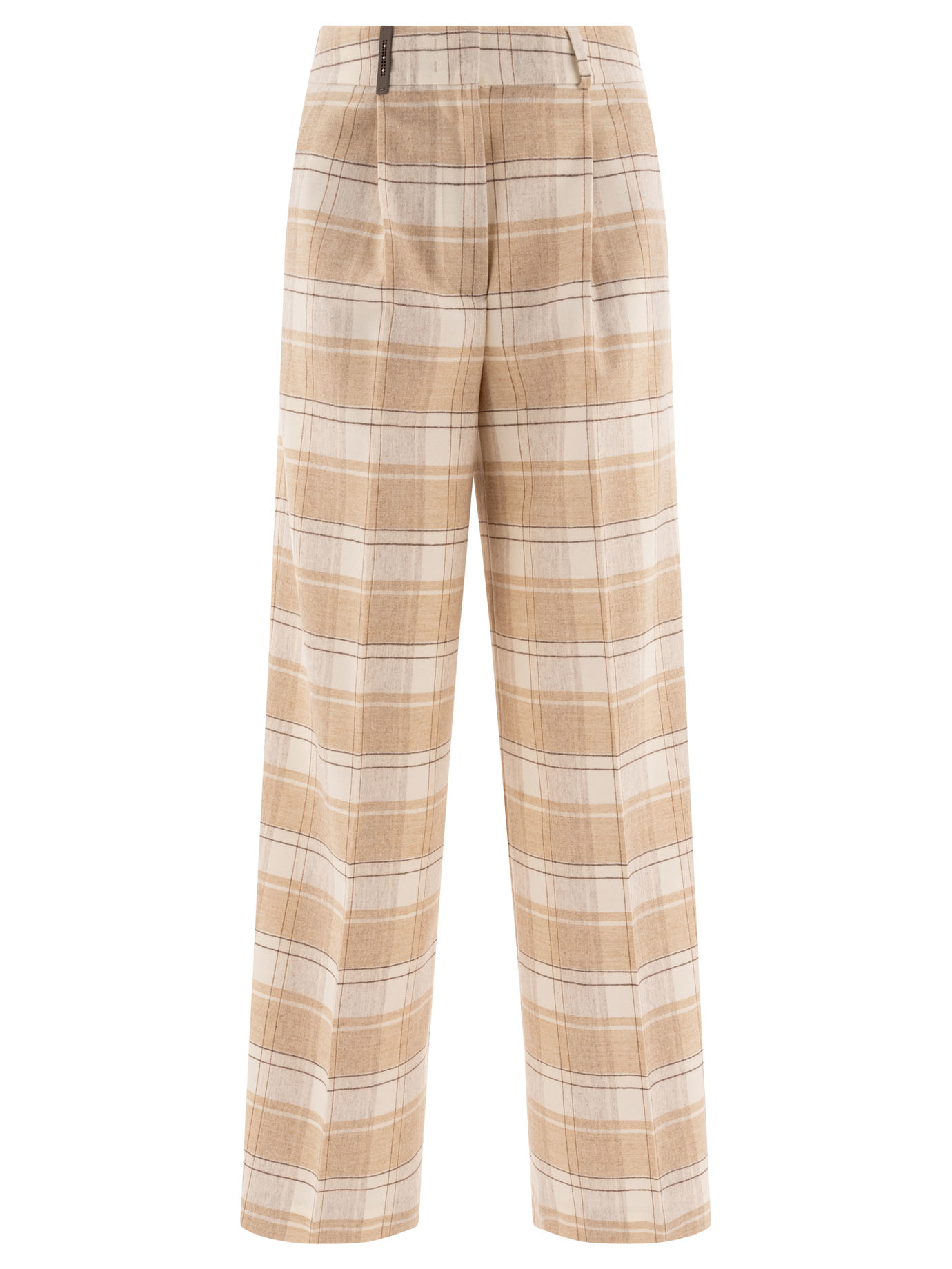 パンツ Peserico Check wool trousers