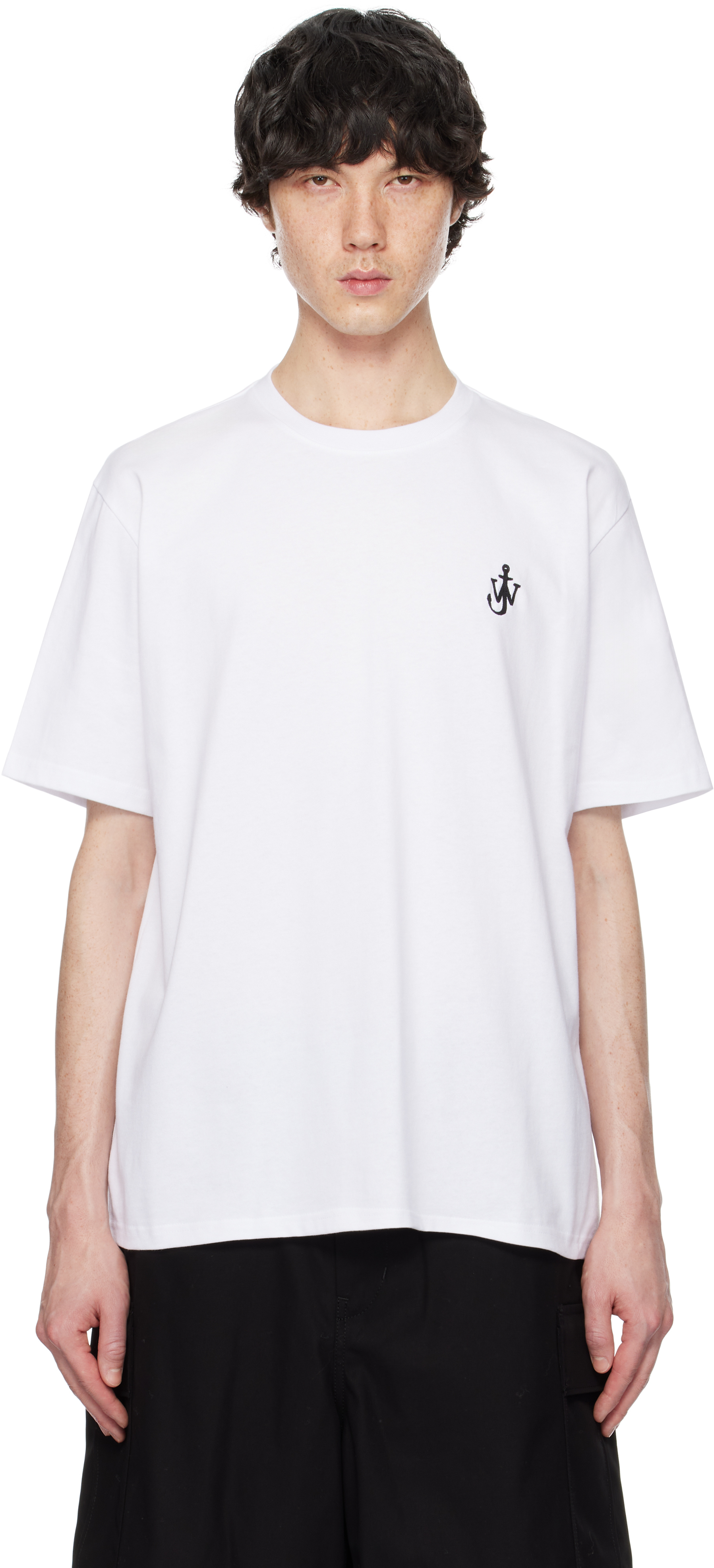 【関税込み】JW Anderson ホワイト Anchor Logo Tシャツ