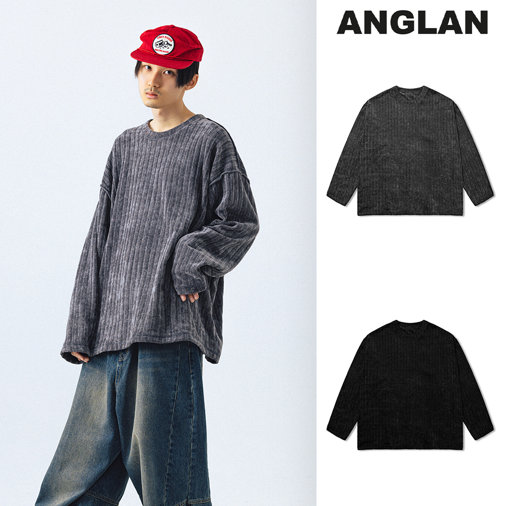 【ANGLAN】Velvet Reverse Ribbed Knit
