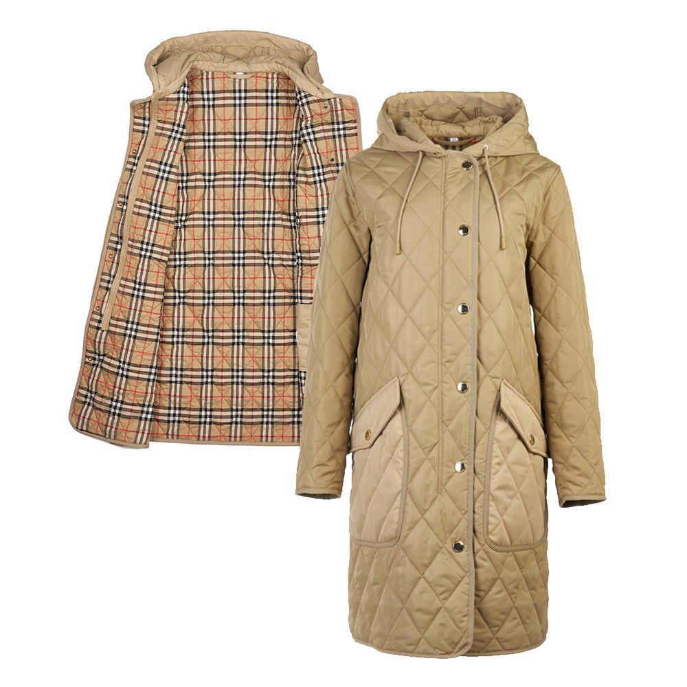 関税負担なし☆Burberry キルティング レギュレーテッド コート