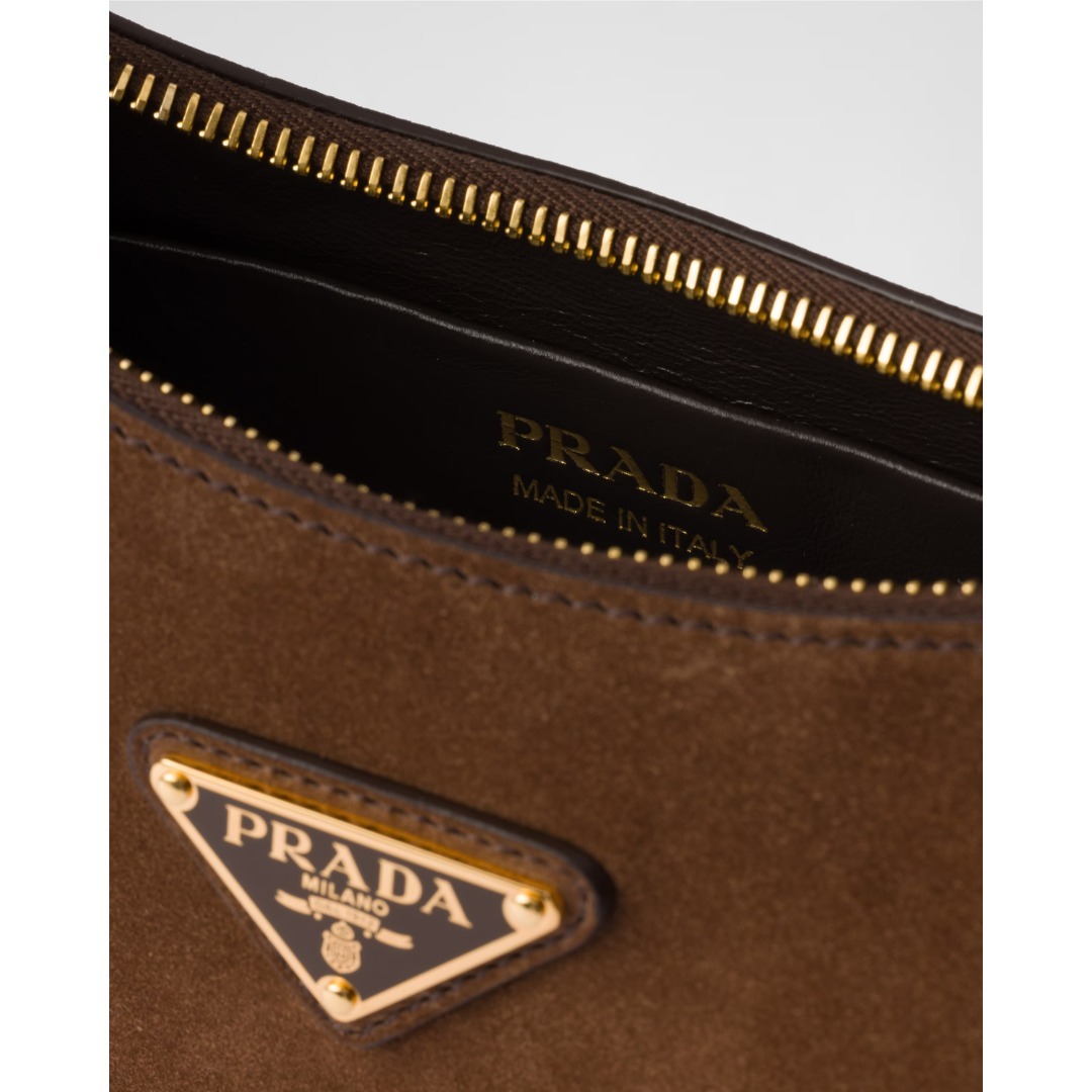 【BAILA掲載】PRADA◆アーケ スエード ショルダーバッグ ロゴ付 BAILA掲載】PRADA◇アーケ スエード ショルダーバッグ ロゴ付