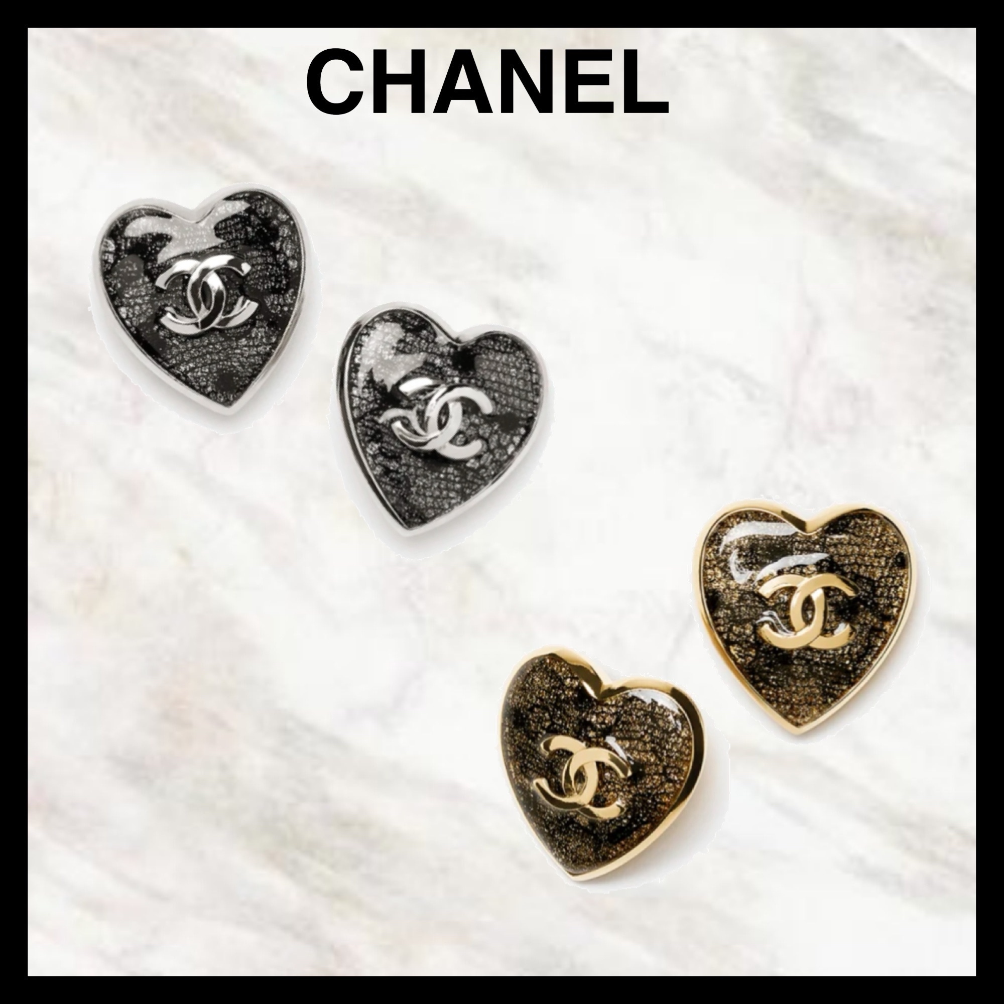【新作/ハートモチーフ】CHANEL ピアス ハートモチーフ☆】CHANEL ピアス