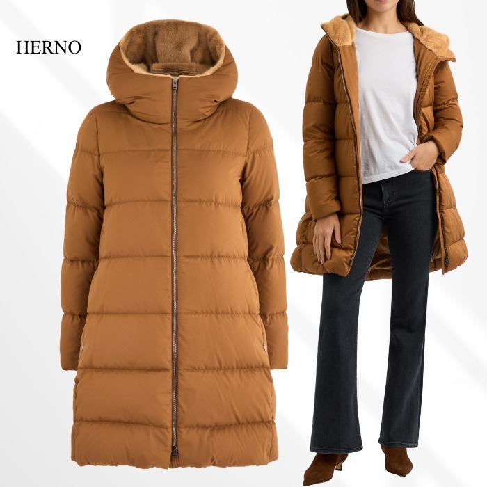 タイムレス【HERNO】キルティングシェル ダウンコート