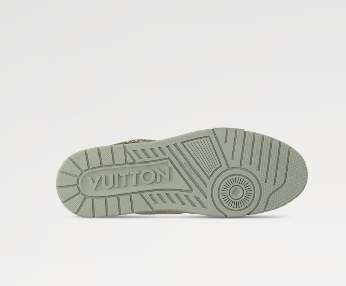 Louis Vuitton《トレイナー ラインスニーカー》緑 スタッズ 直営