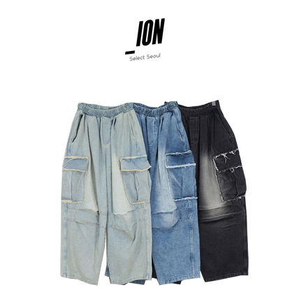デニム・ジーパン IONSEOUL Cargo Wide Zipper Denim カーゴ IONSEOUL(アイオンソウル) デニム・ジーパン(メンズ