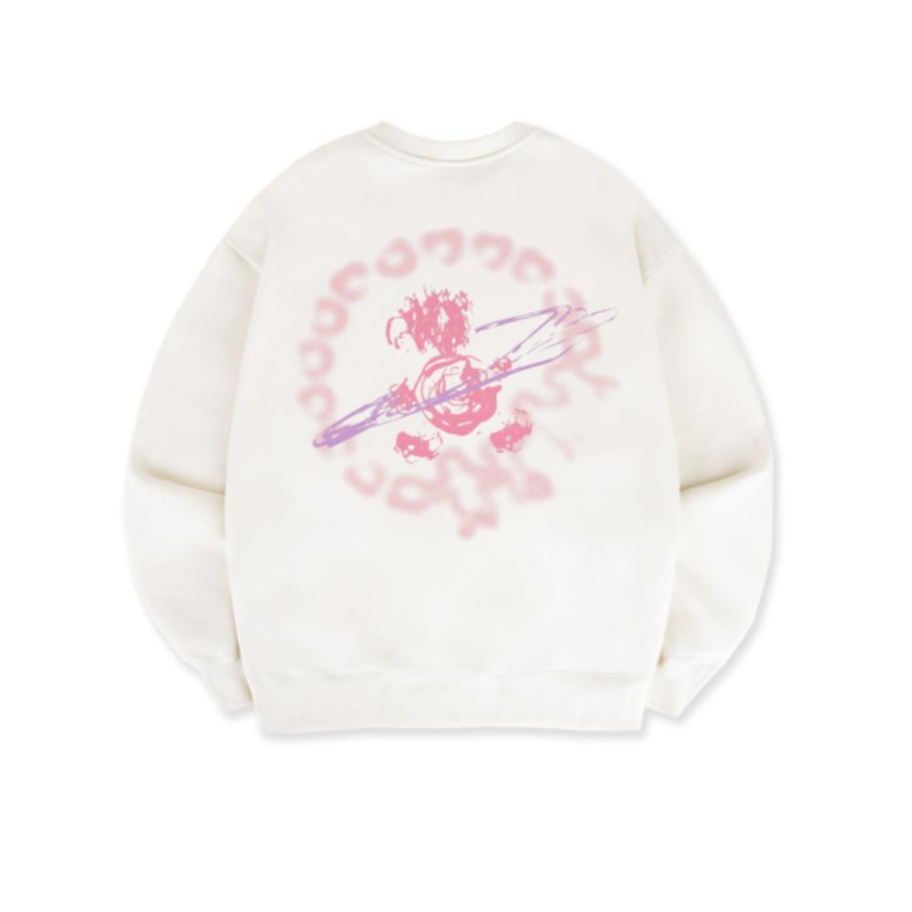 Tシャツ・カットソー +AMBLER+ Bear planet sweatshirt ivory AMM1223