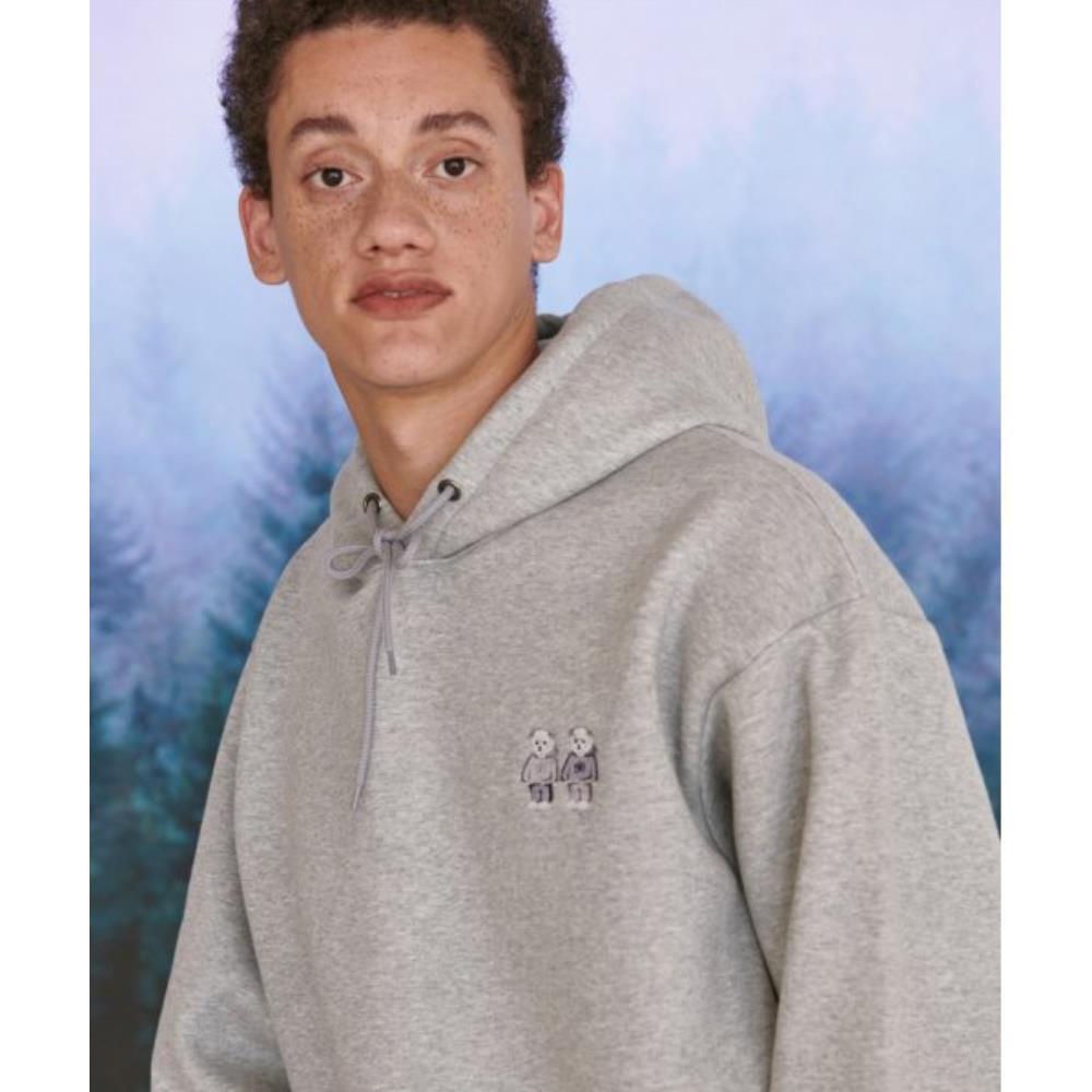 Tシャツ・カットソー +AMBLER+ Twinlook bear overfit brushed hooded t-shirt melang