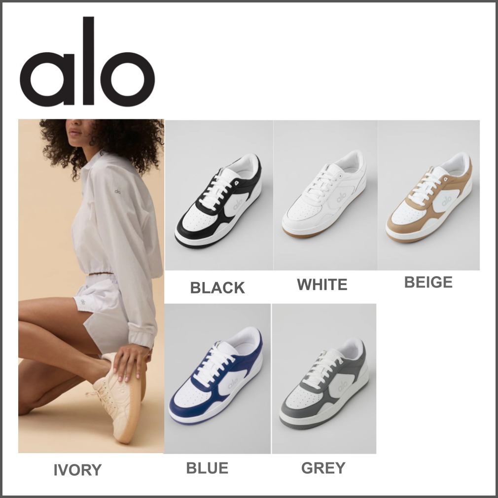関税送料込【ALO Yoga】スニーカー バイカラー BK/WH/BE/BL/GY