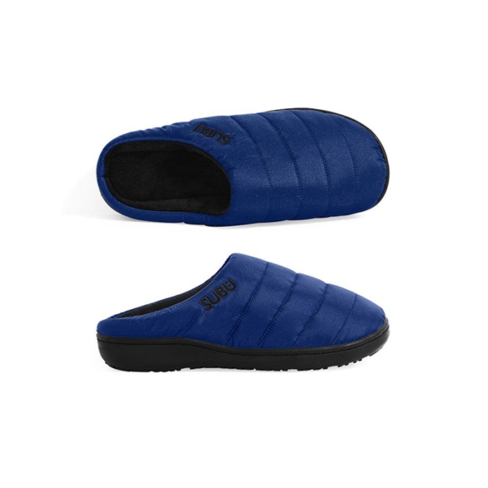 サンダル・ミュール SUBU Down brushed cold weather padded slippers navy SUBU NAV