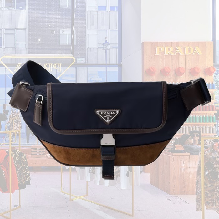 【25SS】新作 Re-Nylon xレザー ショルダーバッグ ◆プラダ◆