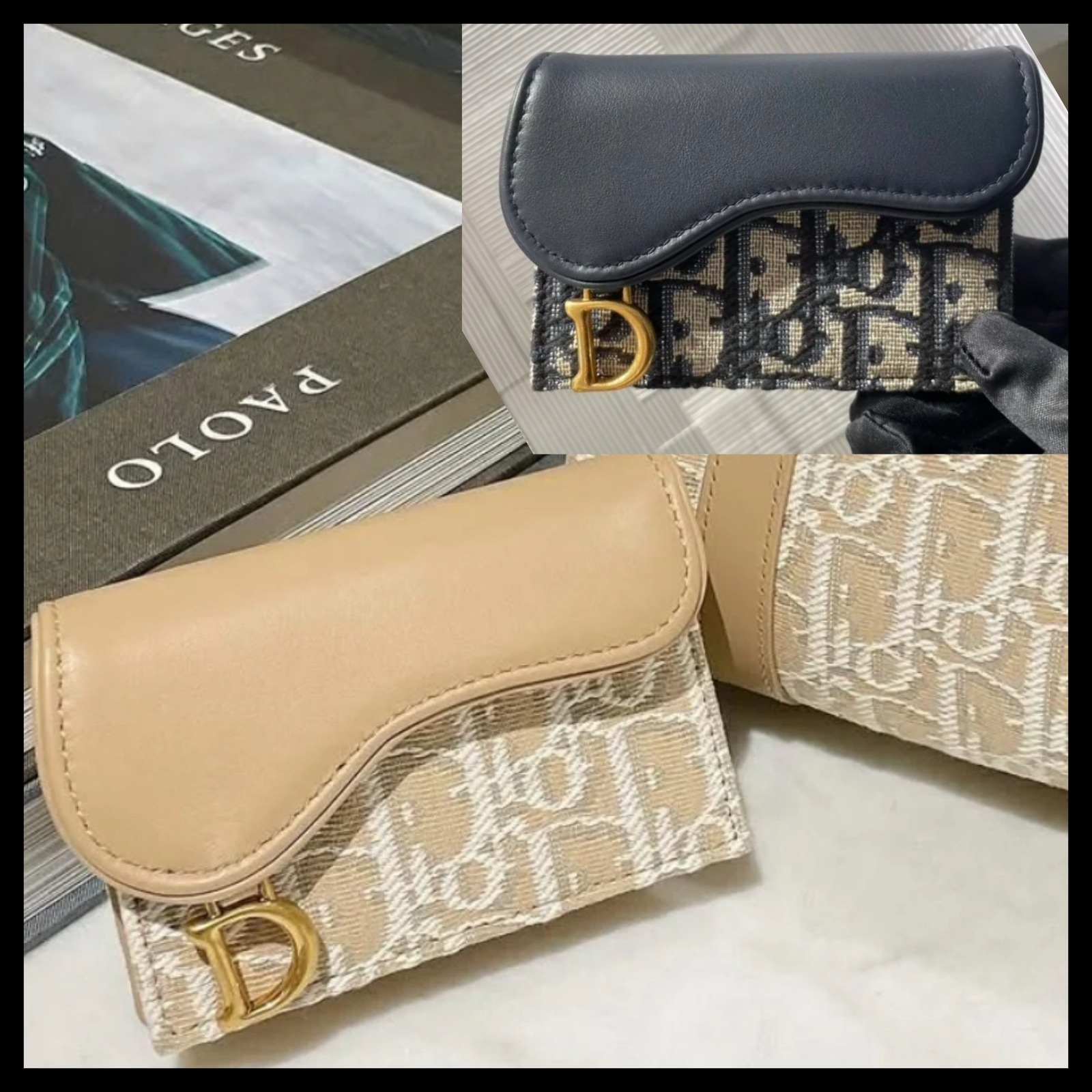 【お洒落カラー♪】DIOR Saddle Bloom カードホルダー
