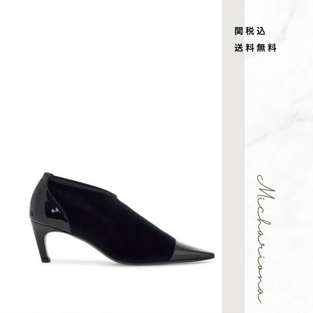 TOTEME Bi-material pumps ブーティ パンプス black