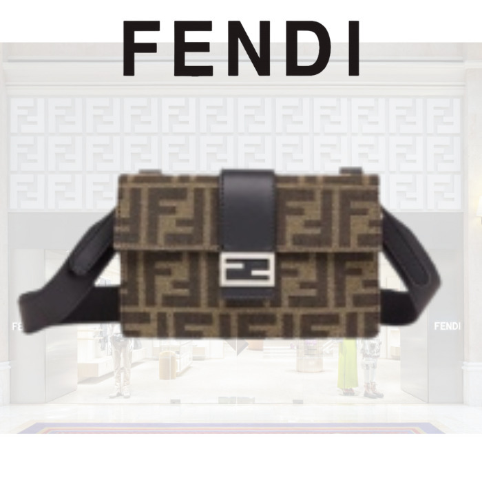アウトレット【FENDI】メンズ☆FFロゴ柄 バゲット ポーチ