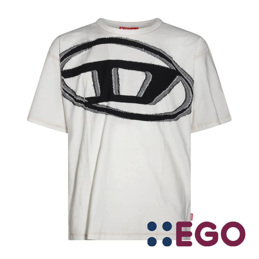DIESEL TシャツS WHITE - BLACK
