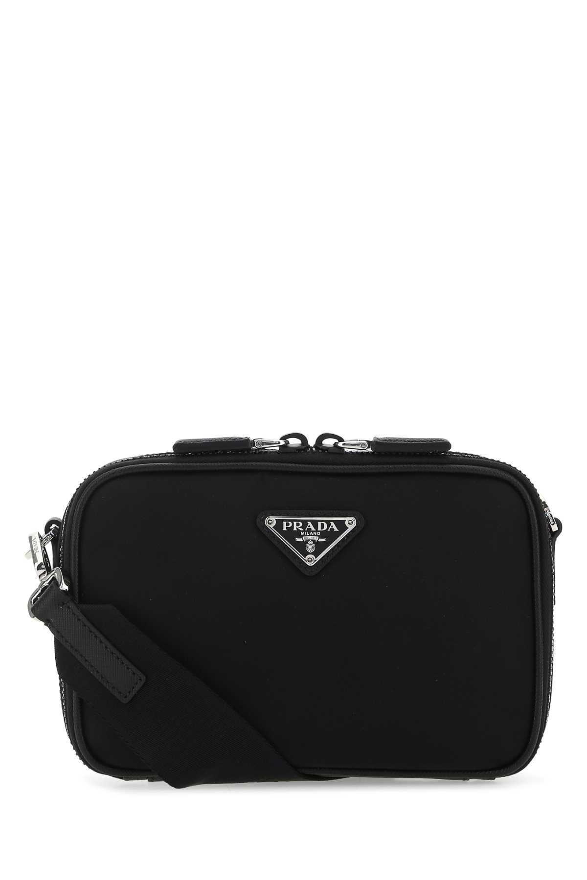 【送料&関税込】Prada Black Leather And Nylon Crossbody Bag