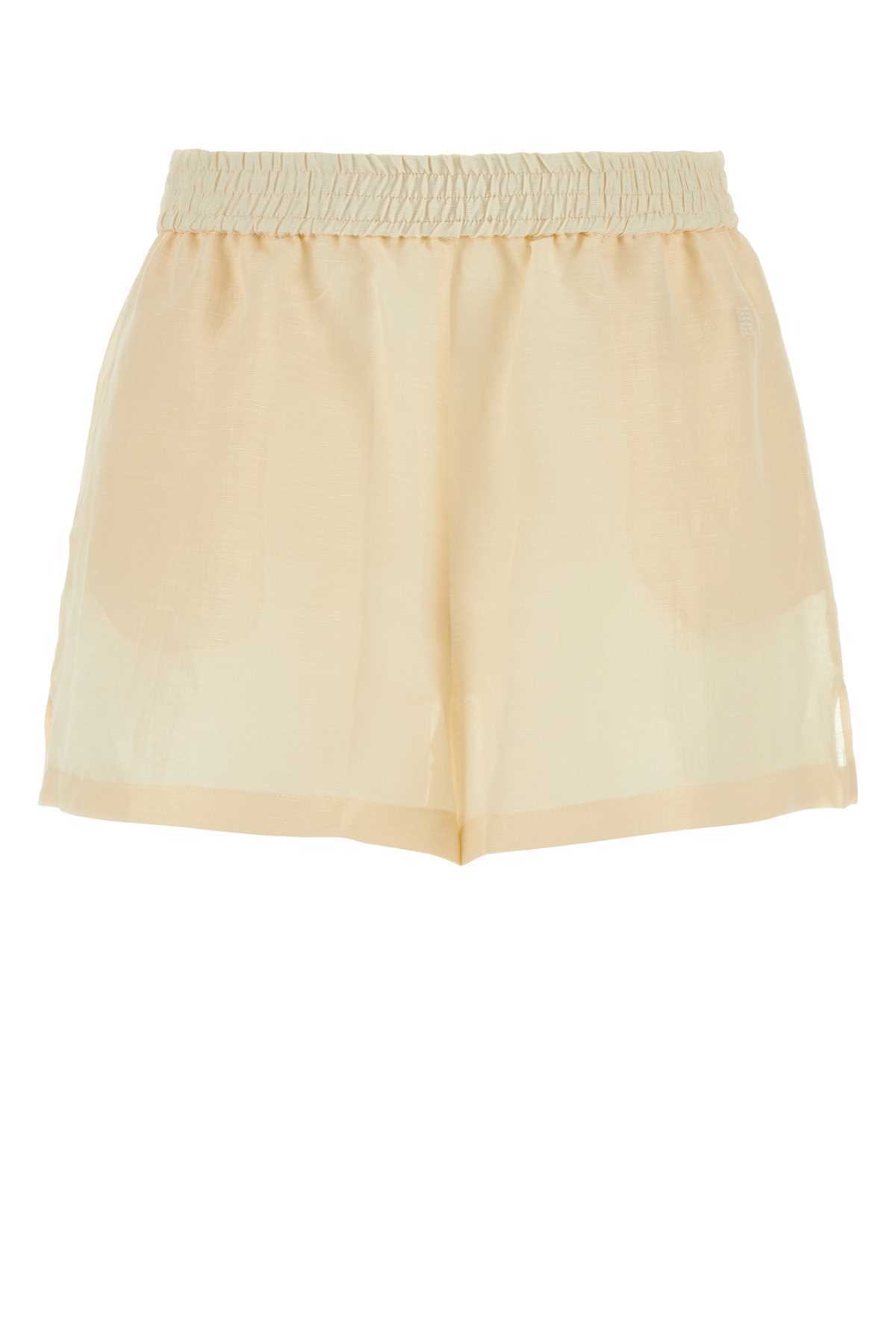 【送料&関税込】Givenchy Cream Silk Blend Shorts