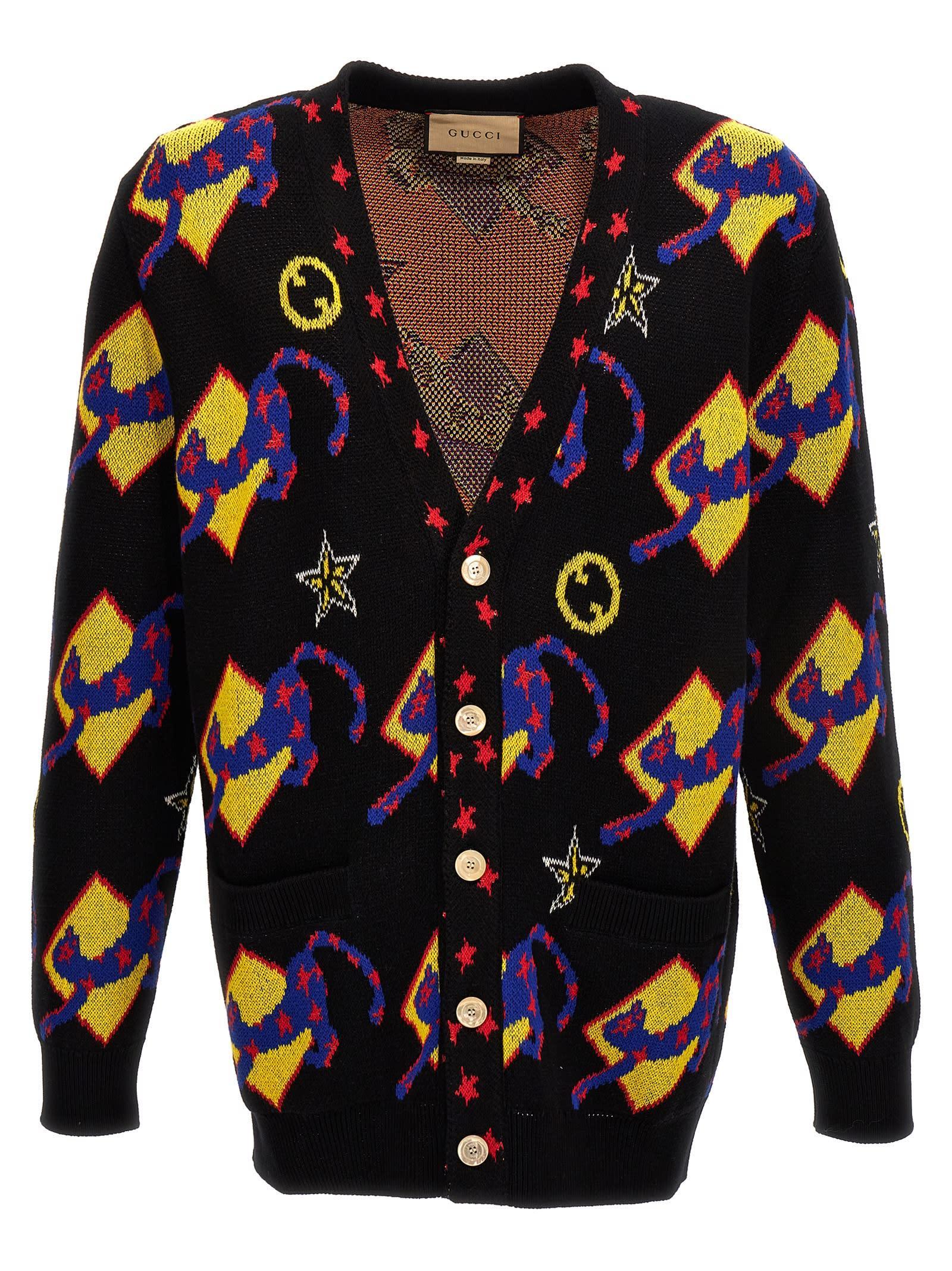 【送料&関税込】Gucci Patterned Jacquard Cardigan