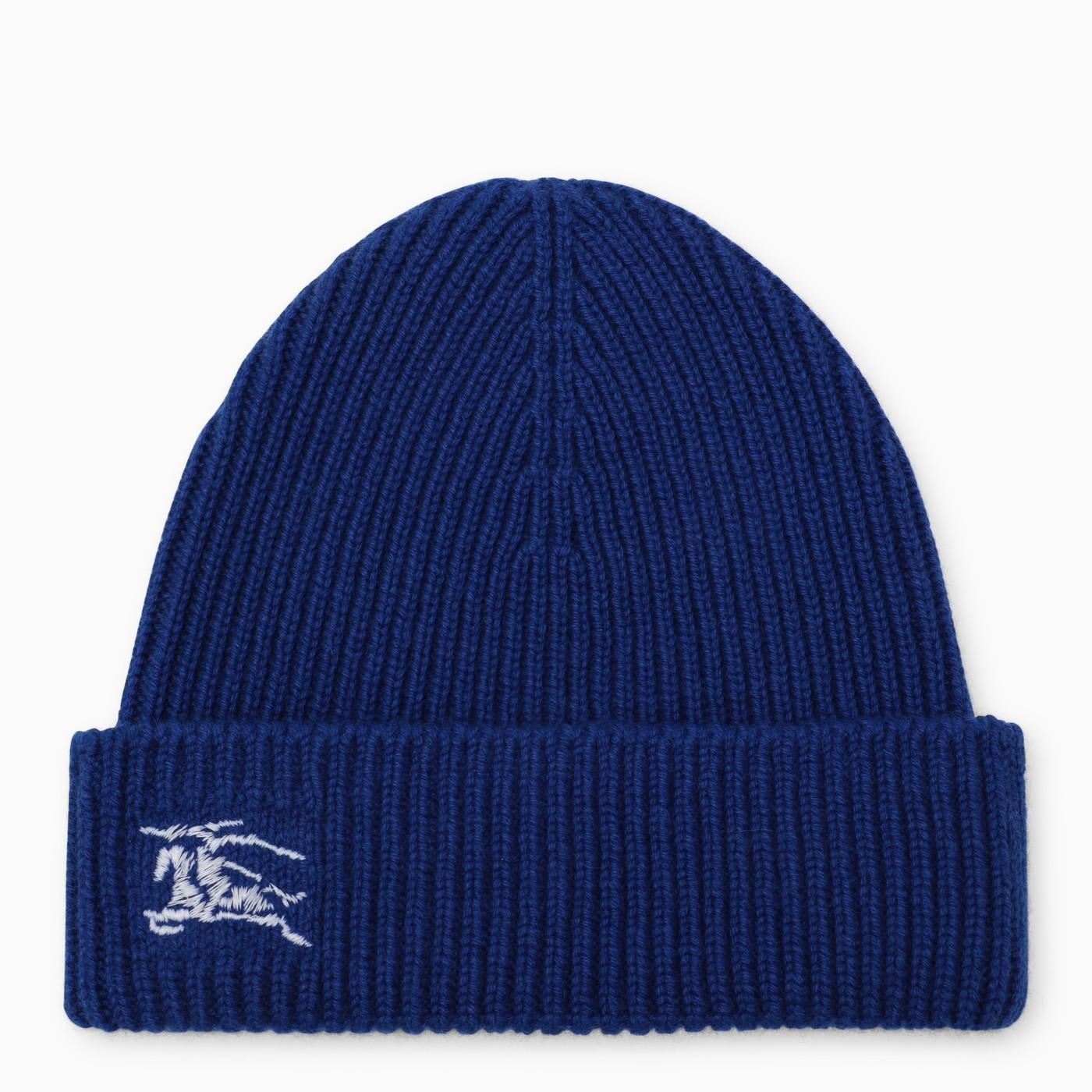 【送料&関税込】Burberry Blue Cashmere Cap With Logo