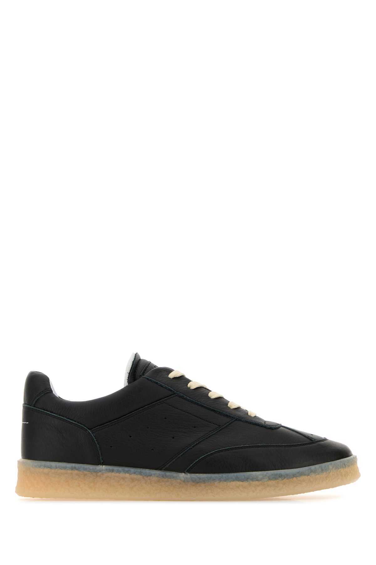【送料&関税込】MM6 Maison Margiela Black Leather Sneakers