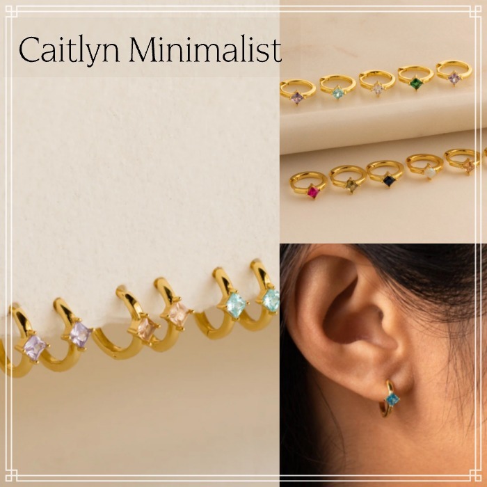 【CaitlynMinimalist】athena 誕生石 フープピアス 全12種