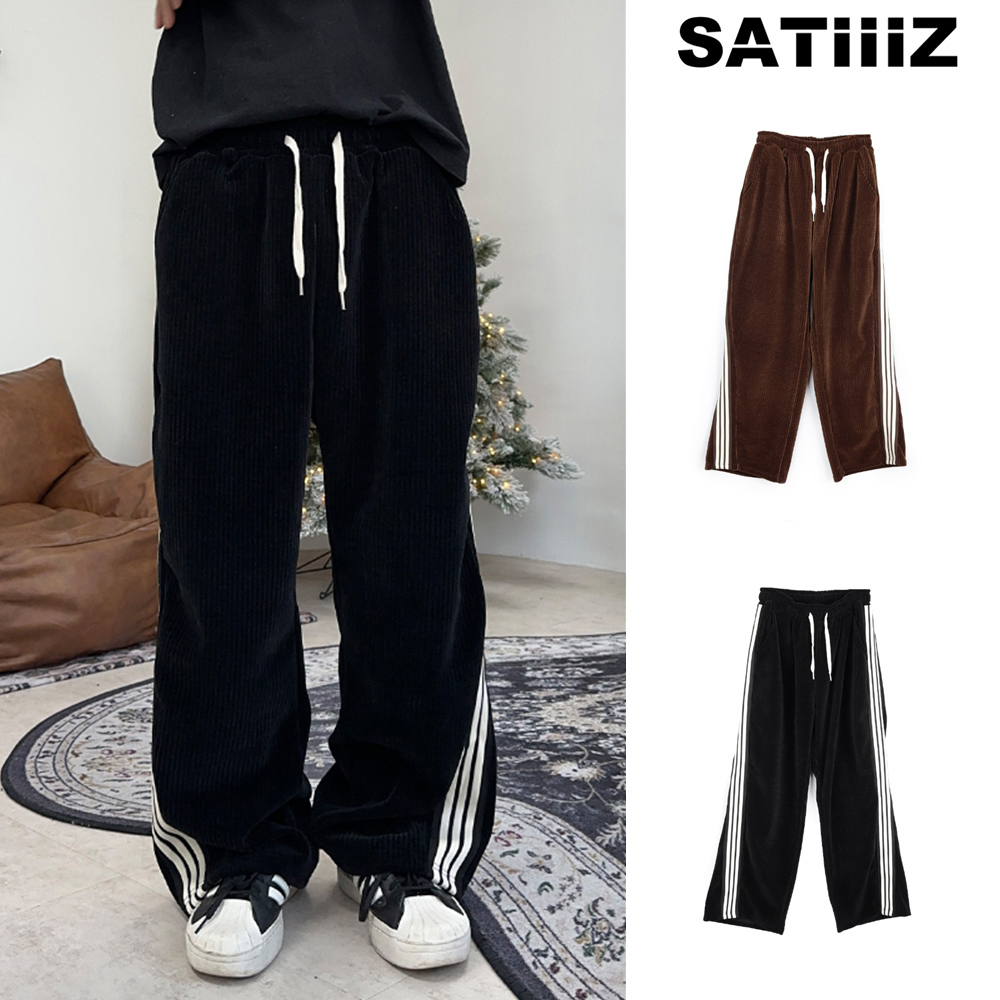 【SATIIIZ】Def Corduroy Track Banding Pants