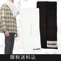 【Jil Sander】ロゴパッチ付き ダウンマフラー