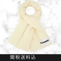 【Jil Sander】ロゴパッチ付き ダウンマフラー