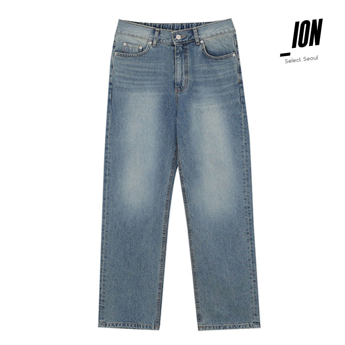 【IONSEOUL】Litten Teen Washed Denim Pants 5JH055