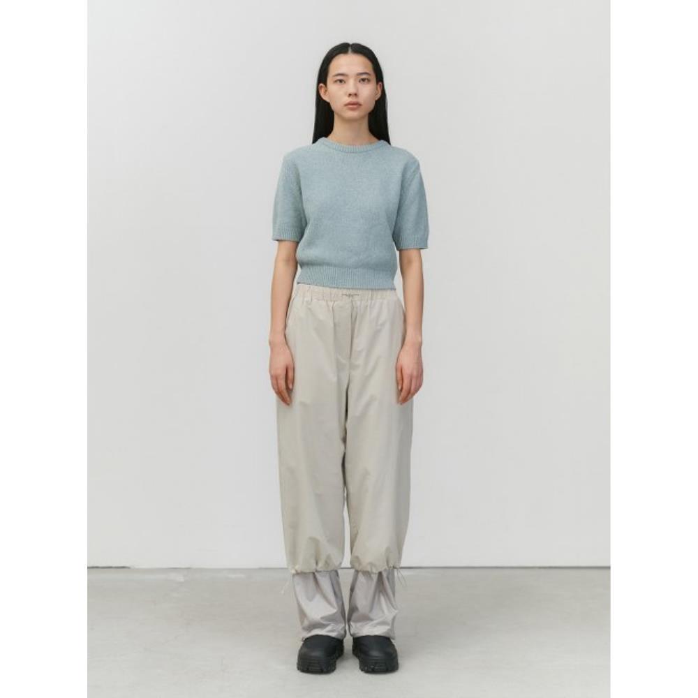 デニム・ジーパン +AMOMENTO+ DRAWSTRING LAYERED PANTSGREY BEIGE AM23SSW01PTGB