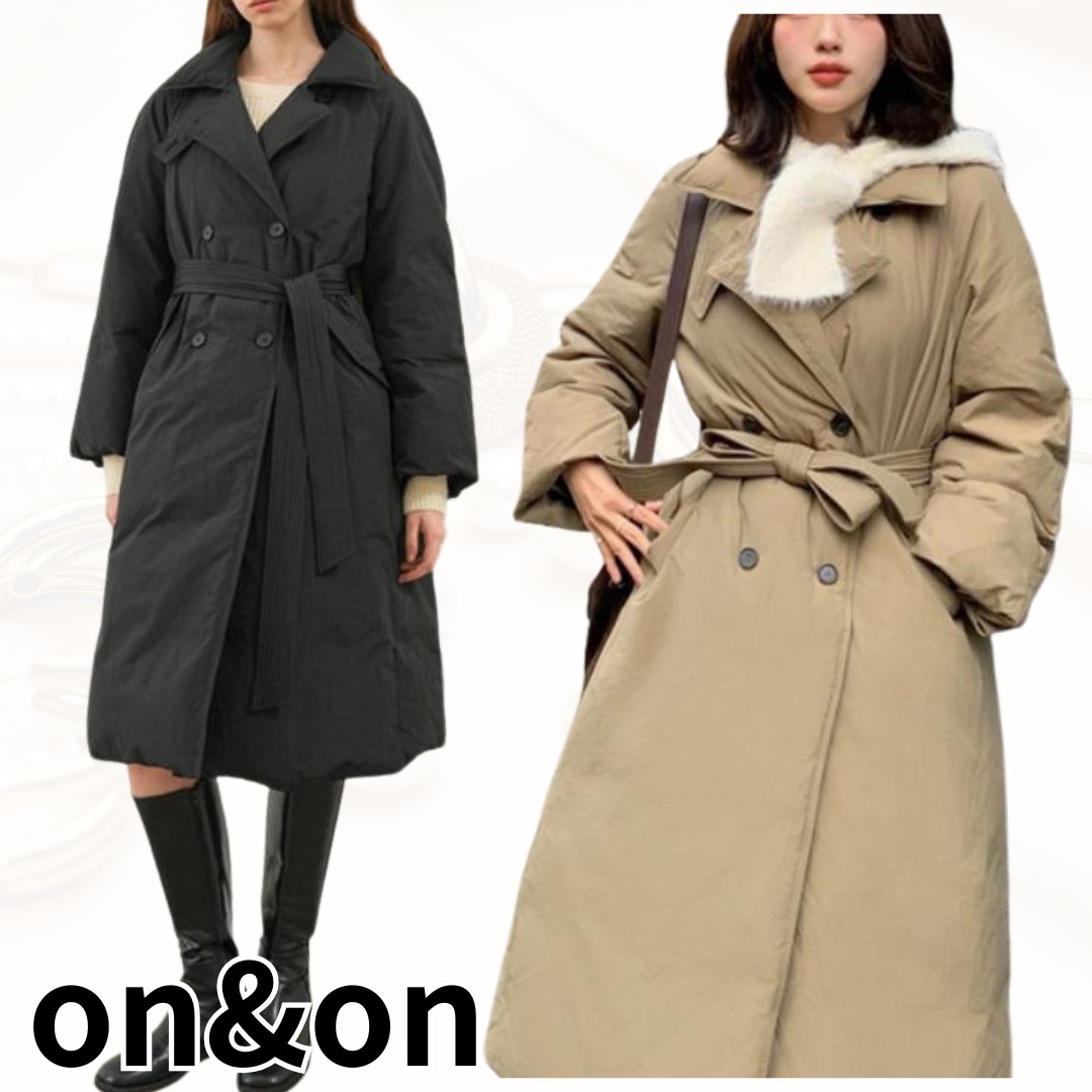 【on&on】韓国発！ トレンチ ロンググースダウン 全２色