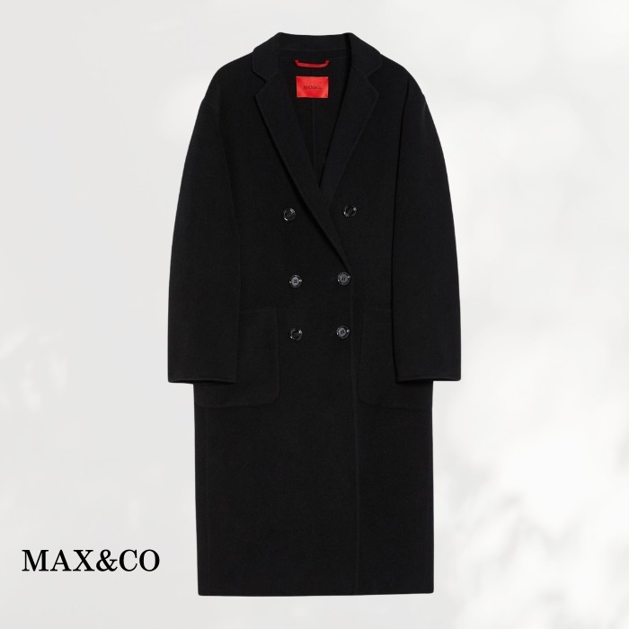洗練された大人【Max&Co.】ミディコート Double-sided ブラック