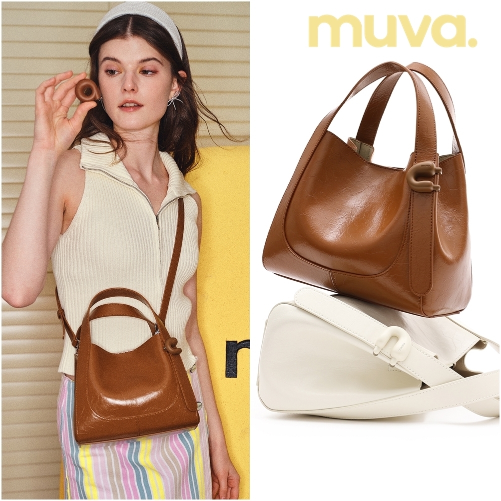 muva■ショルダー付き ハンドバッグ 2色 CL0302