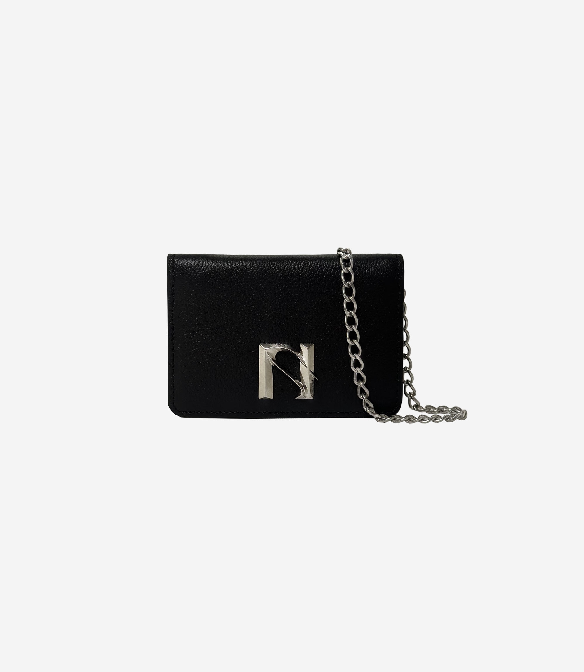 折りたたみ財布 \"N\" Leather Wallet chain Bag
