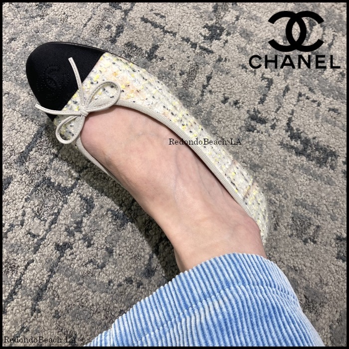 【この春夏に履きたい】CHANEL★バレーシューズ★イエロードット