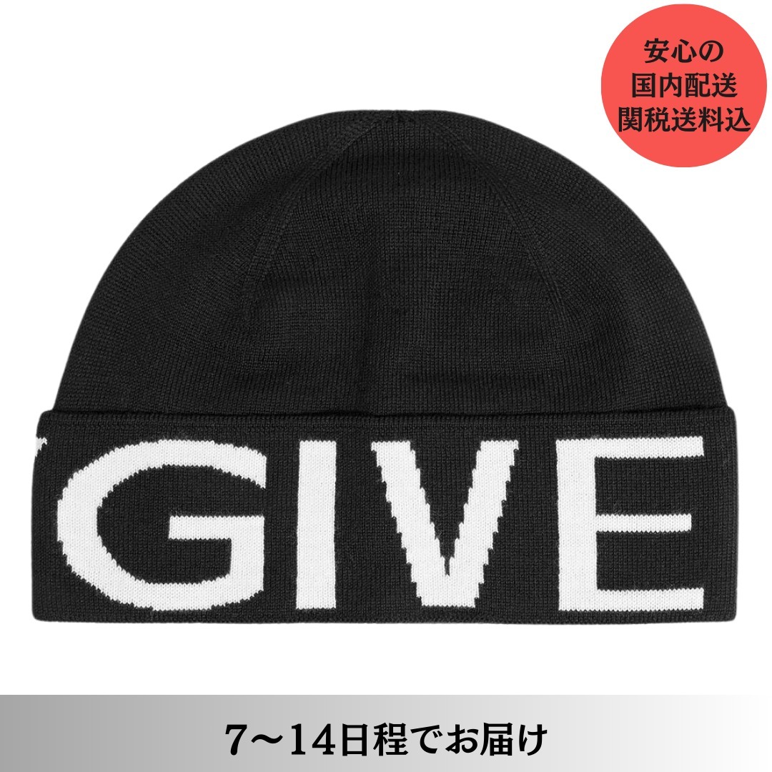 完売必至【ジバンシィ】ジャカードニット ウール ビーニー 黒