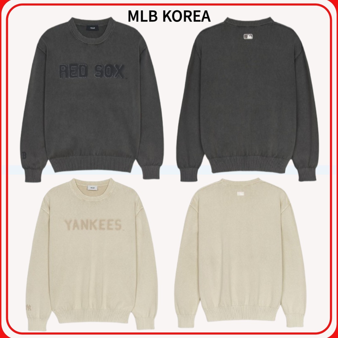 MLB■Basic Vintage Washing Sweater Pullover★送料込