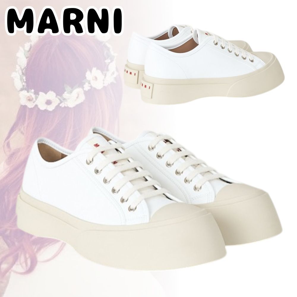 MARNI*女性にふさわしい一足*ホワイトレザー パブロ スニーカー